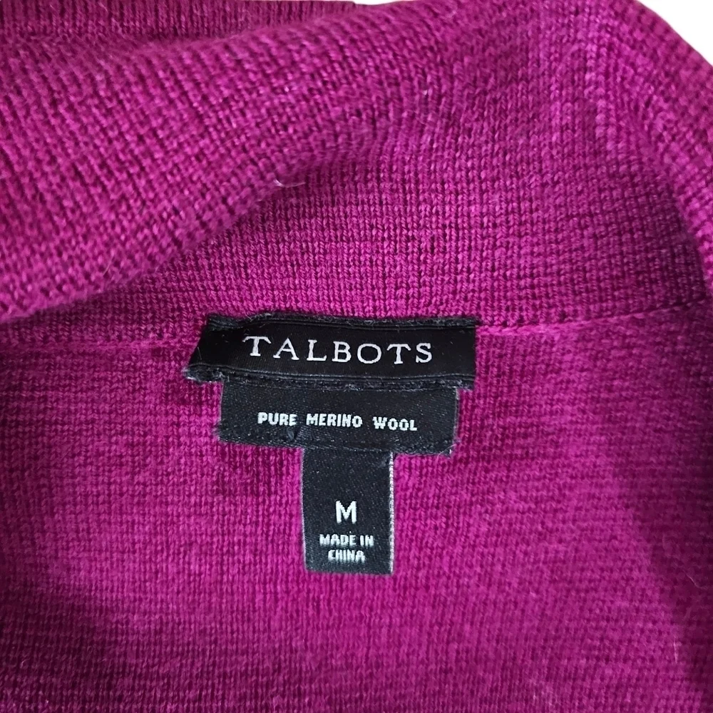 Talbots Merino Wool Cardigan, Medium - Picture 4 of 11